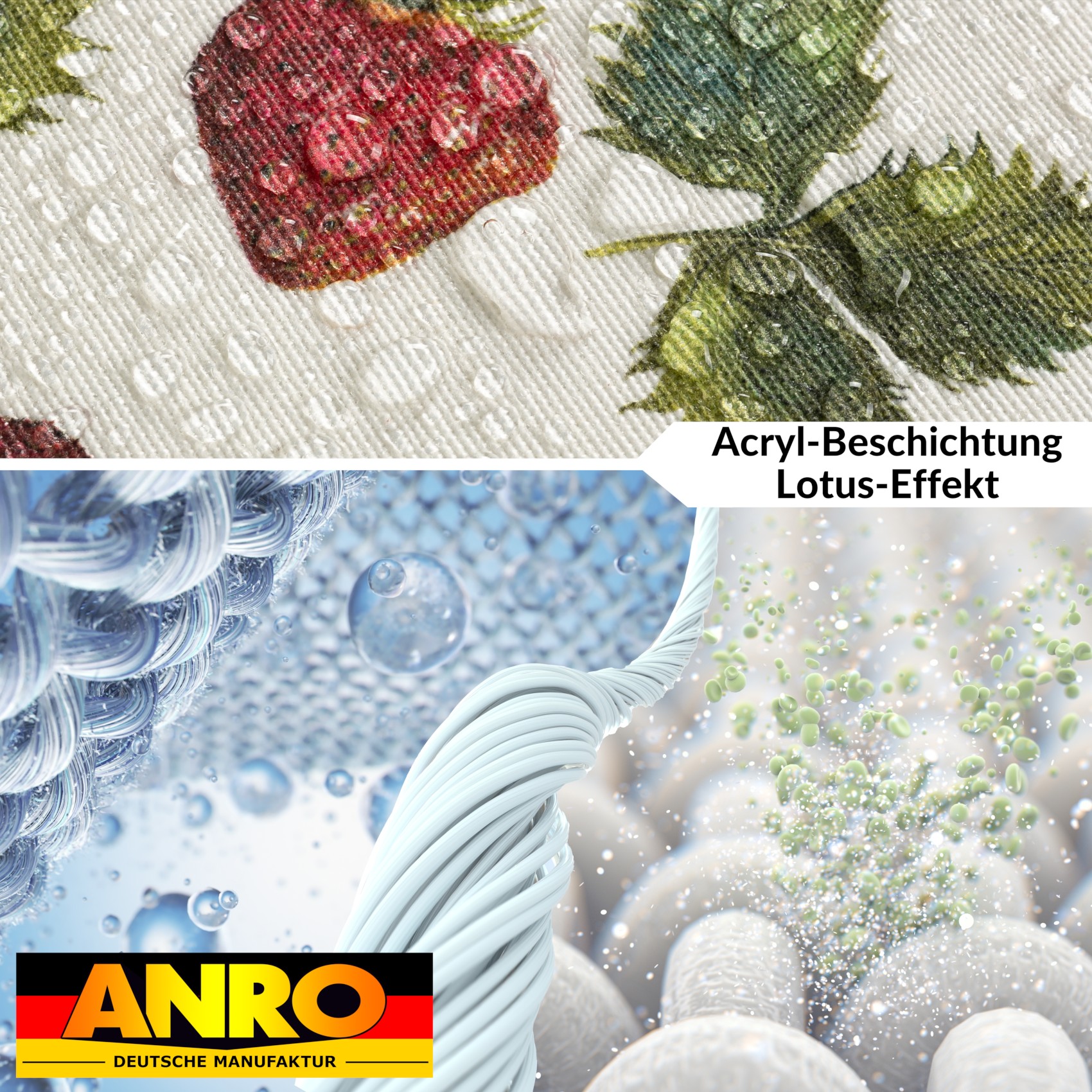 GTGANNA-59_40 Tischdecke abwaschbar Tischtuch Tischwäsche Gartentischdecke Stofftischdecke Baumwolle Polyester Iris