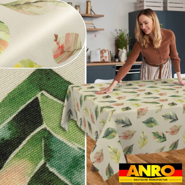 Tischdecke abwaschbar Tischtuch Tischwäsche Gartentischdecke Stofftischdecke Baumwolle Polyester Aurora