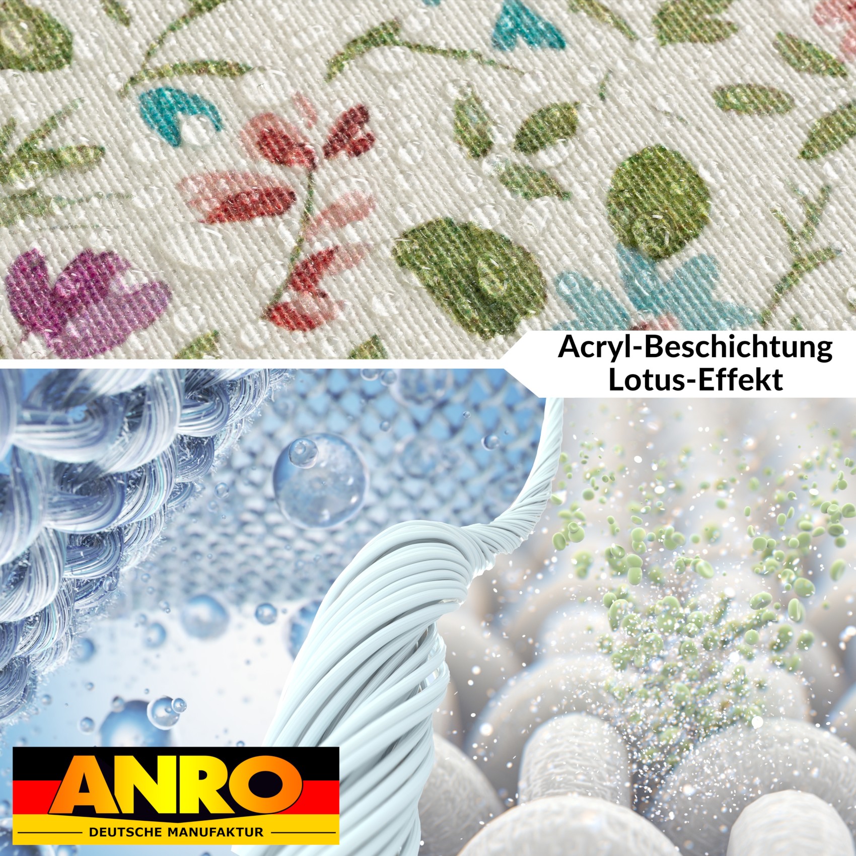 GTGANNA-62_40 Tischdecke abwaschbar Tischtuch Tischwäsche Gartentischdecke Stofftischdecke Baumwolle Polyester Giovanna