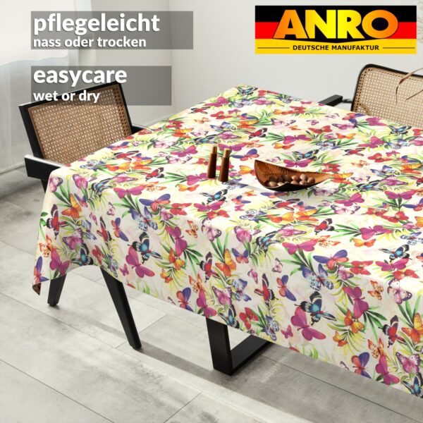 Tischdecke abwaschbar Tischtuch Tischwäsche Gartentischdecke Stofftischdecke Baumwolle Polyester Chiara