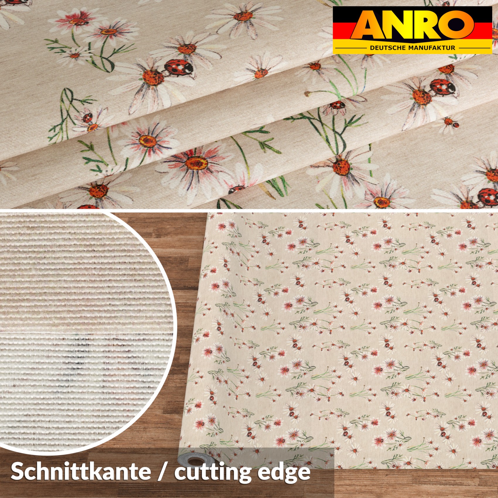 GTGANNA-66_30 Tischdecke abwaschbar Tischtuch Tischwäsche Gartentischdecke Stofftischdecke Baumwolle Polyester Fortuna