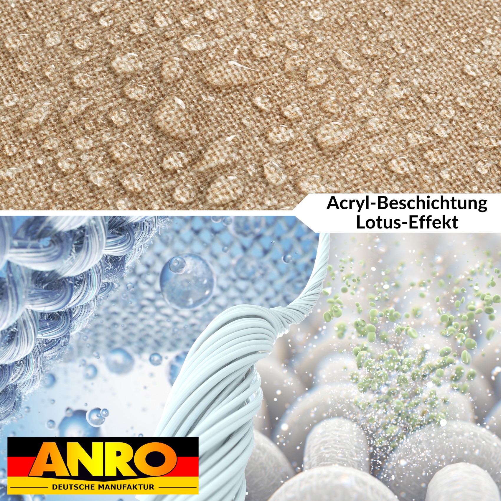 GTGANNA-101_40 Tischdecke abwaschbar Tischtuch Tischwäsche Gartentischdecke Stofftischdecke Leinenoptik Baumwolle Leinen Uni Natur