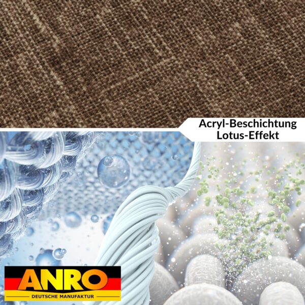 Tischdecke abwaschbar Tischtuch Tischwäsche Gartentischdecke Stofftischdecke Leinenoptik Baumwolle Leinen Uni Schoko
