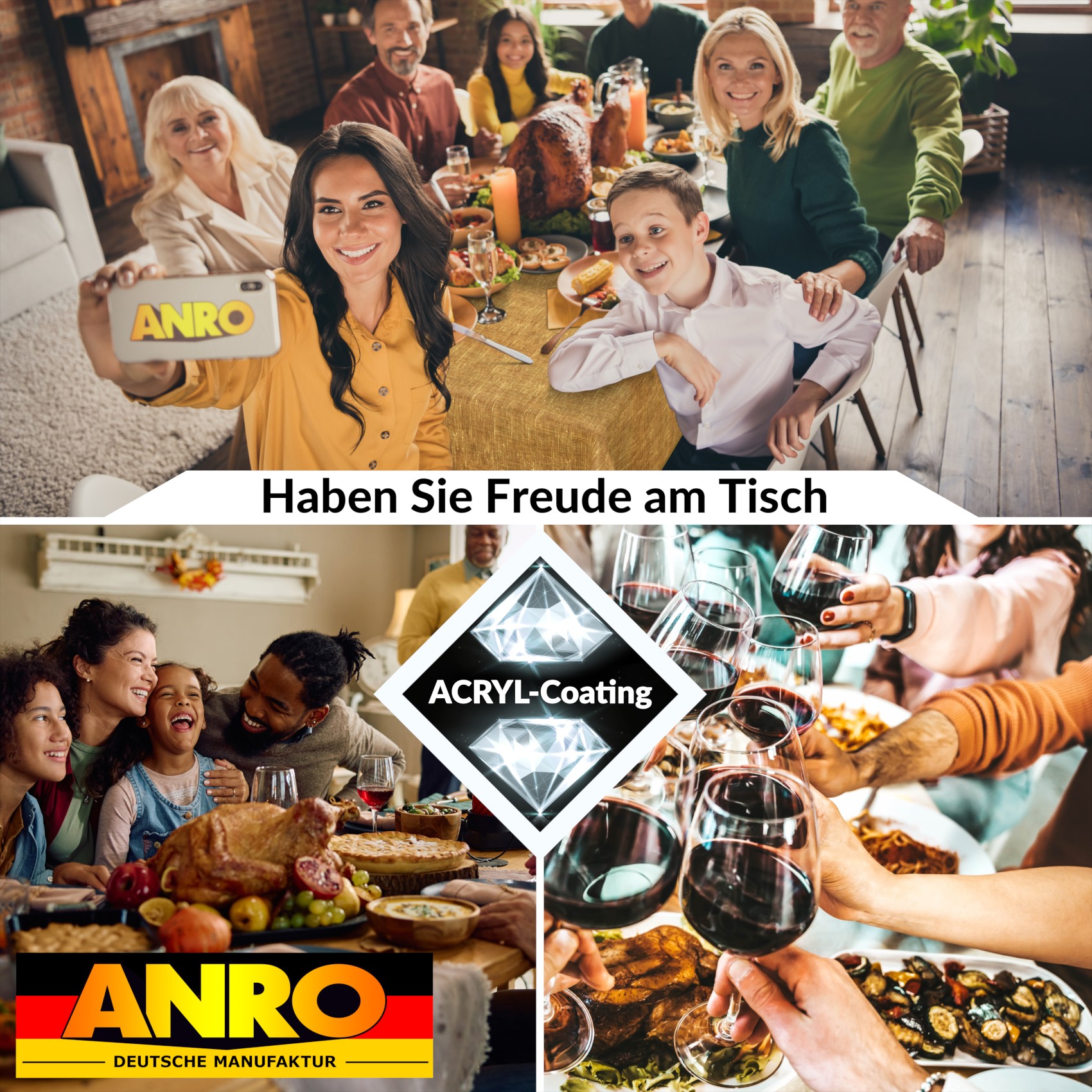 GTGANNA-104_80 Tischdecke abwaschbar Tischtuch Tischwäsche Gartentischdecke Stofftischdecke Leinenoptik Baumwolle Leinen Uni Senf