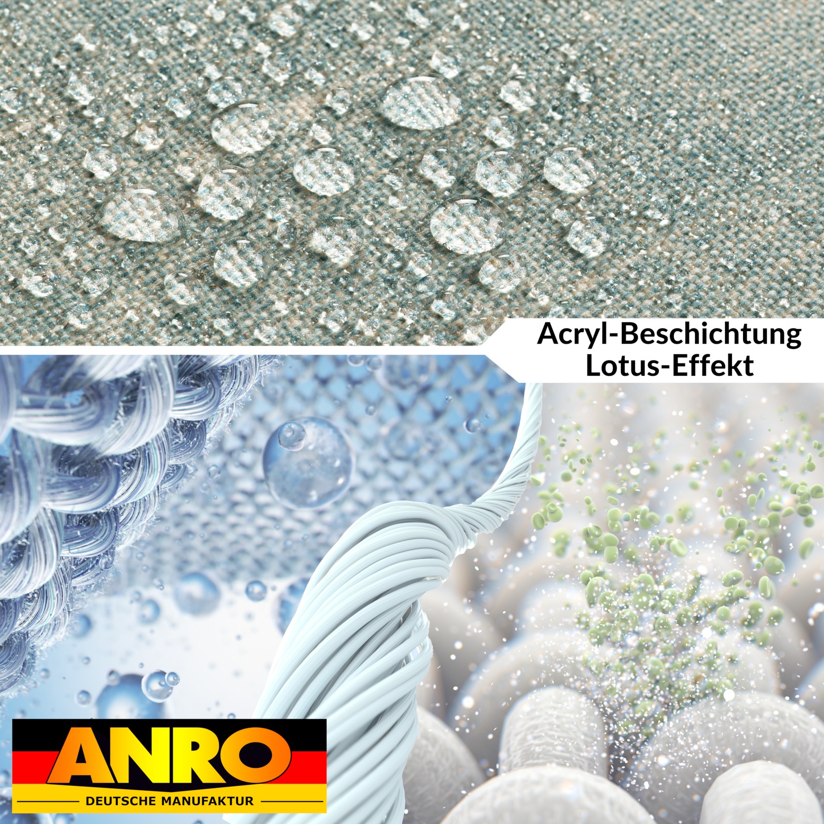 GTGANNA-106_40 Tischdecke abwaschbar Tischtuch Tischwäsche Gartentischdecke Stofftischdecke Leinenoptik Baumwolle Leinen Uni Blau