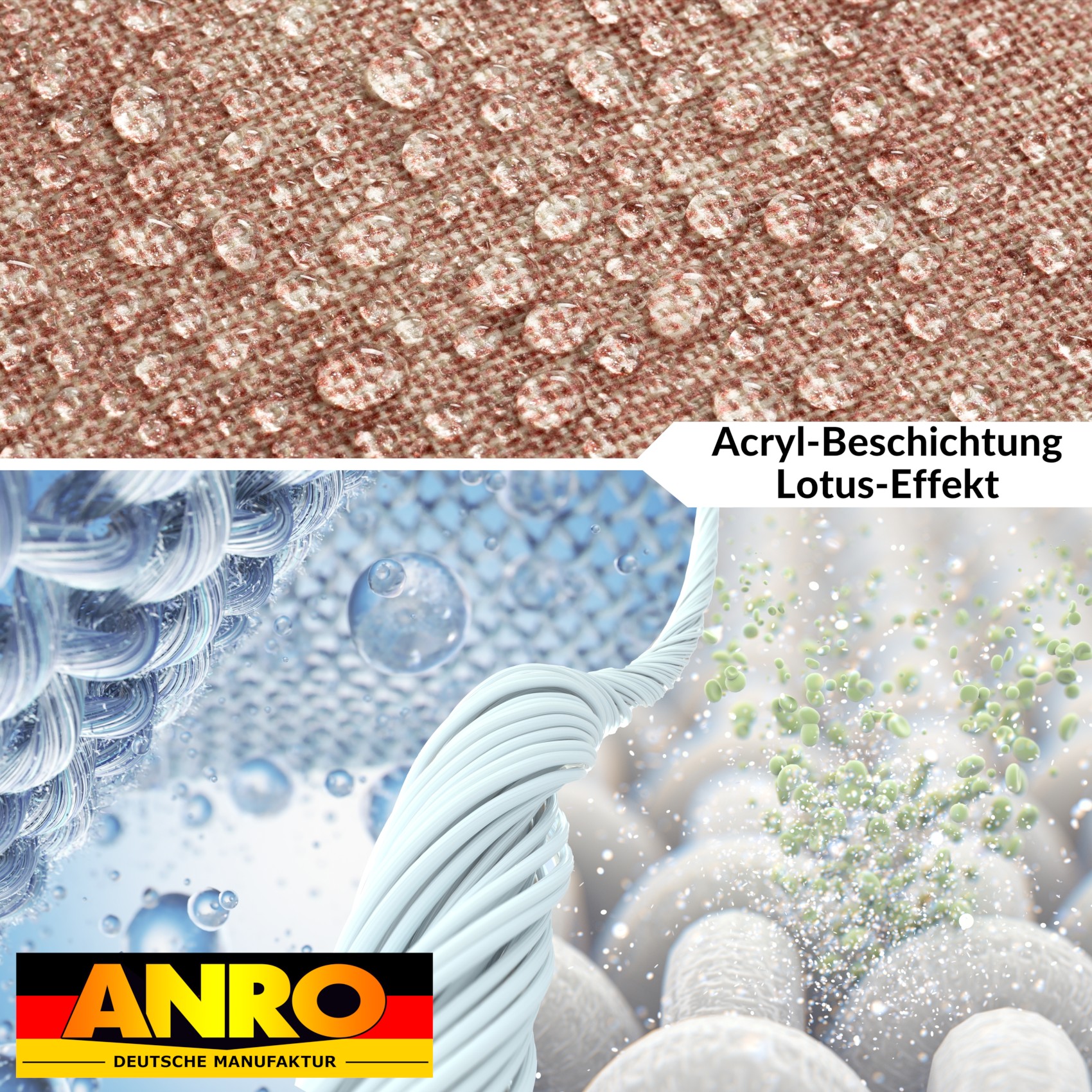 GTGANNA-109_40 Tischdecke abwaschbar Tischtuch Tischwäsche Gartentischdecke Stofftischdecke Leinenoptik Baumwolle Leinen Uni Rot