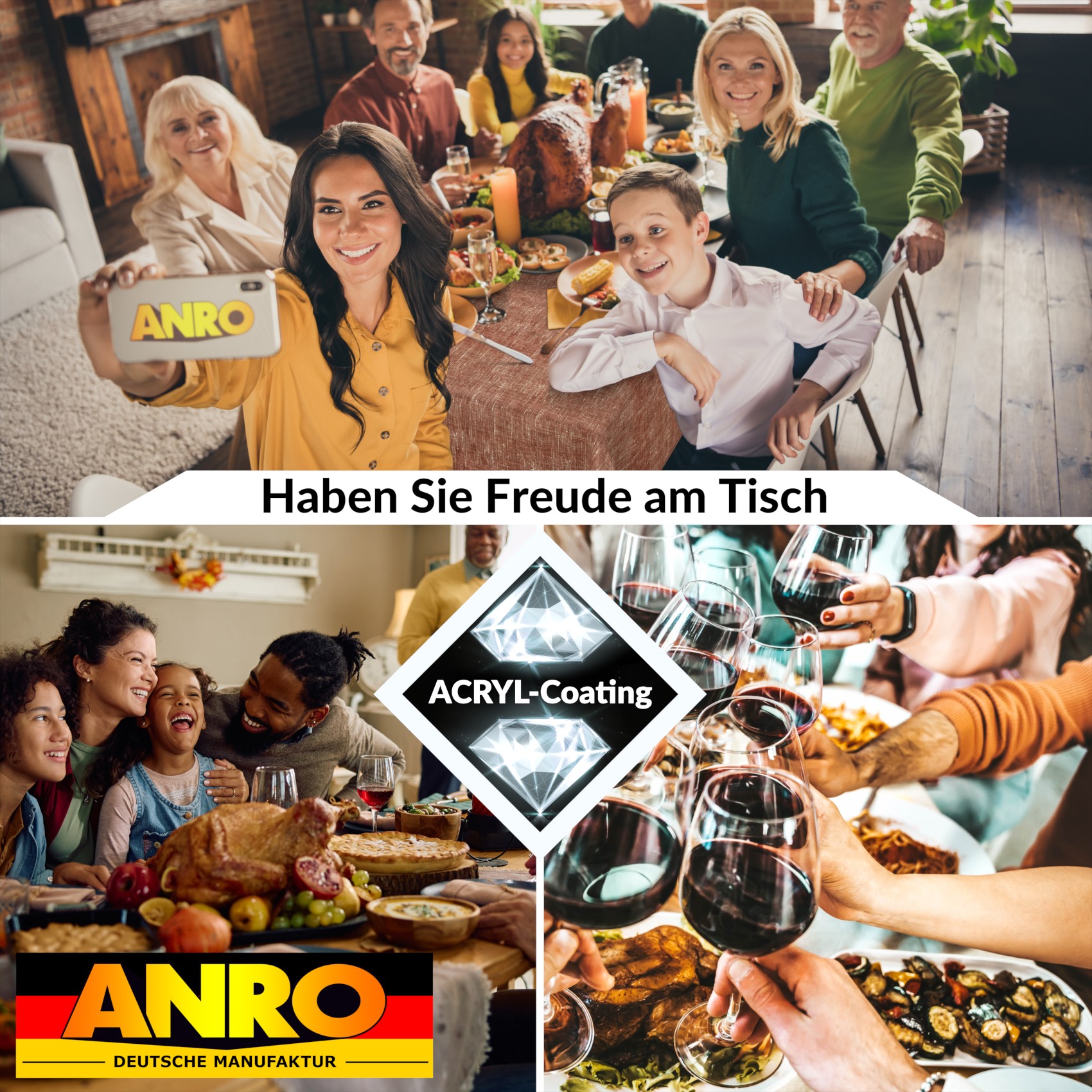 GTGANNA-109_80 Tischdecke abwaschbar Tischtuch Tischwäsche Gartentischdecke Stofftischdecke Leinenoptik Baumwolle Leinen Uni Rot