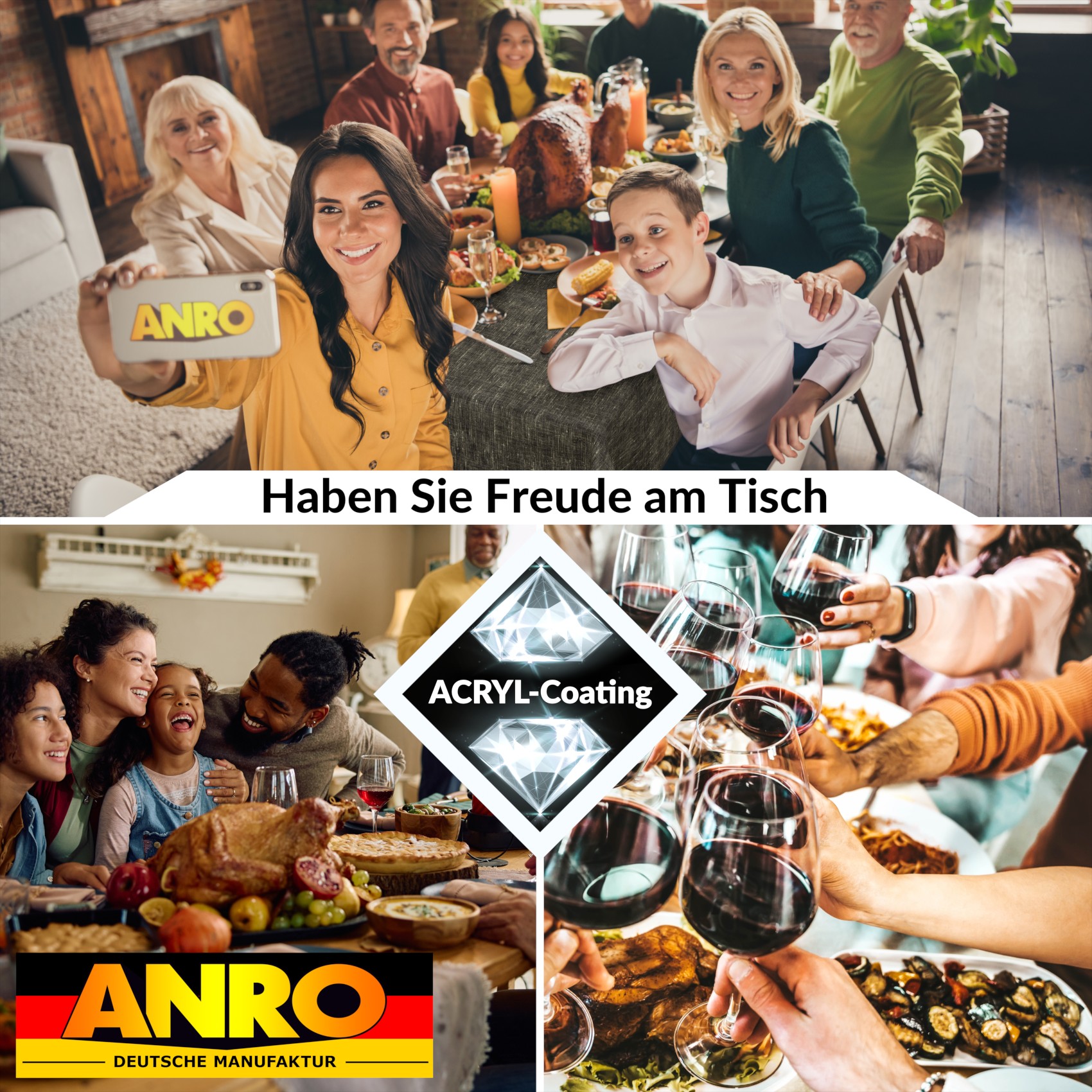 GTGANNA-110_80 Tischdecke abwaschbar Tischtuch Tischwäsche Gartentischdecke Stofftischdecke Leinenoptik Baumwolle Leinen Uni Anthrazit