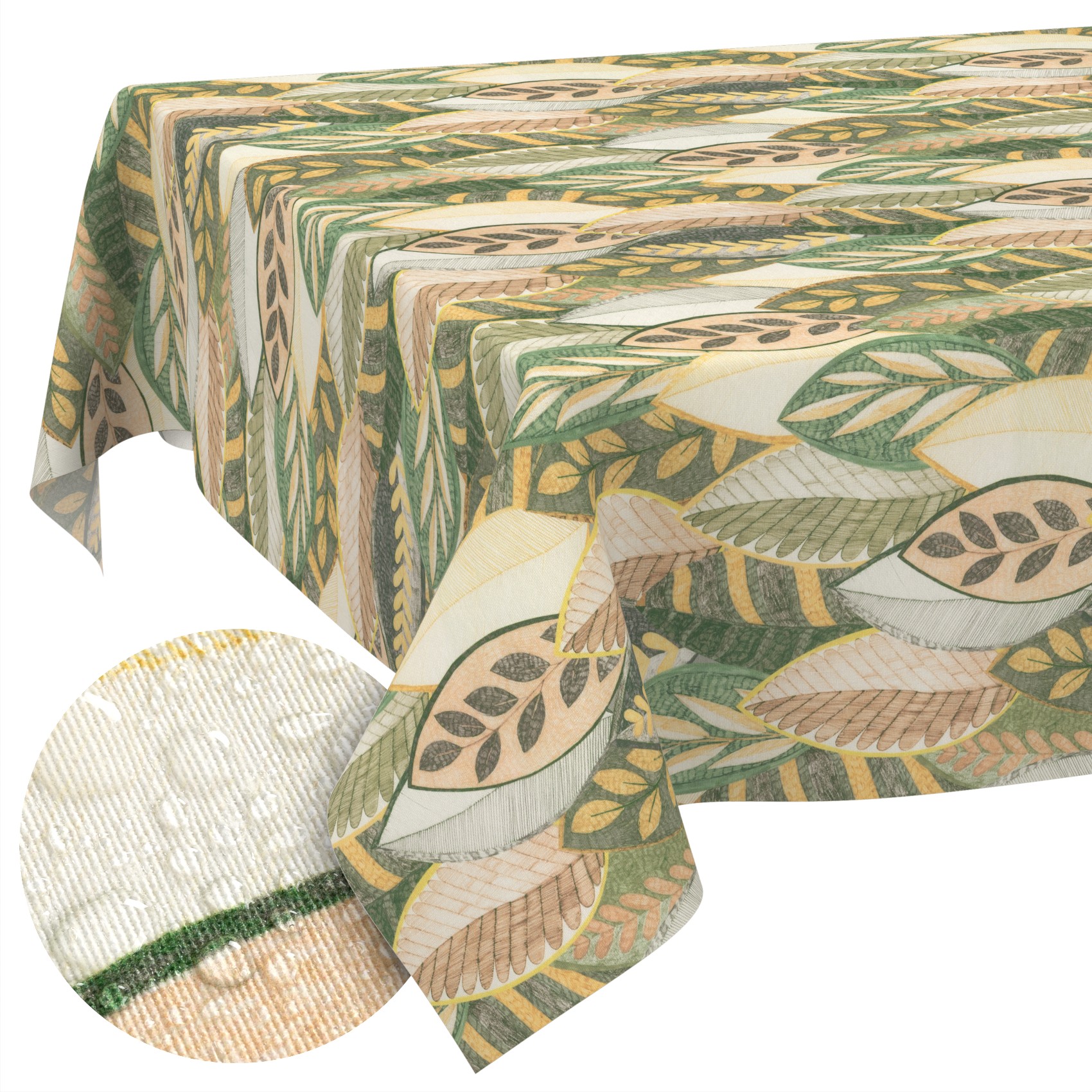 Tischdecke abwaschbar Tischtuch Tischwäsche Gartentischdecke Stofftischdecke Baumwolle Polyester Helena