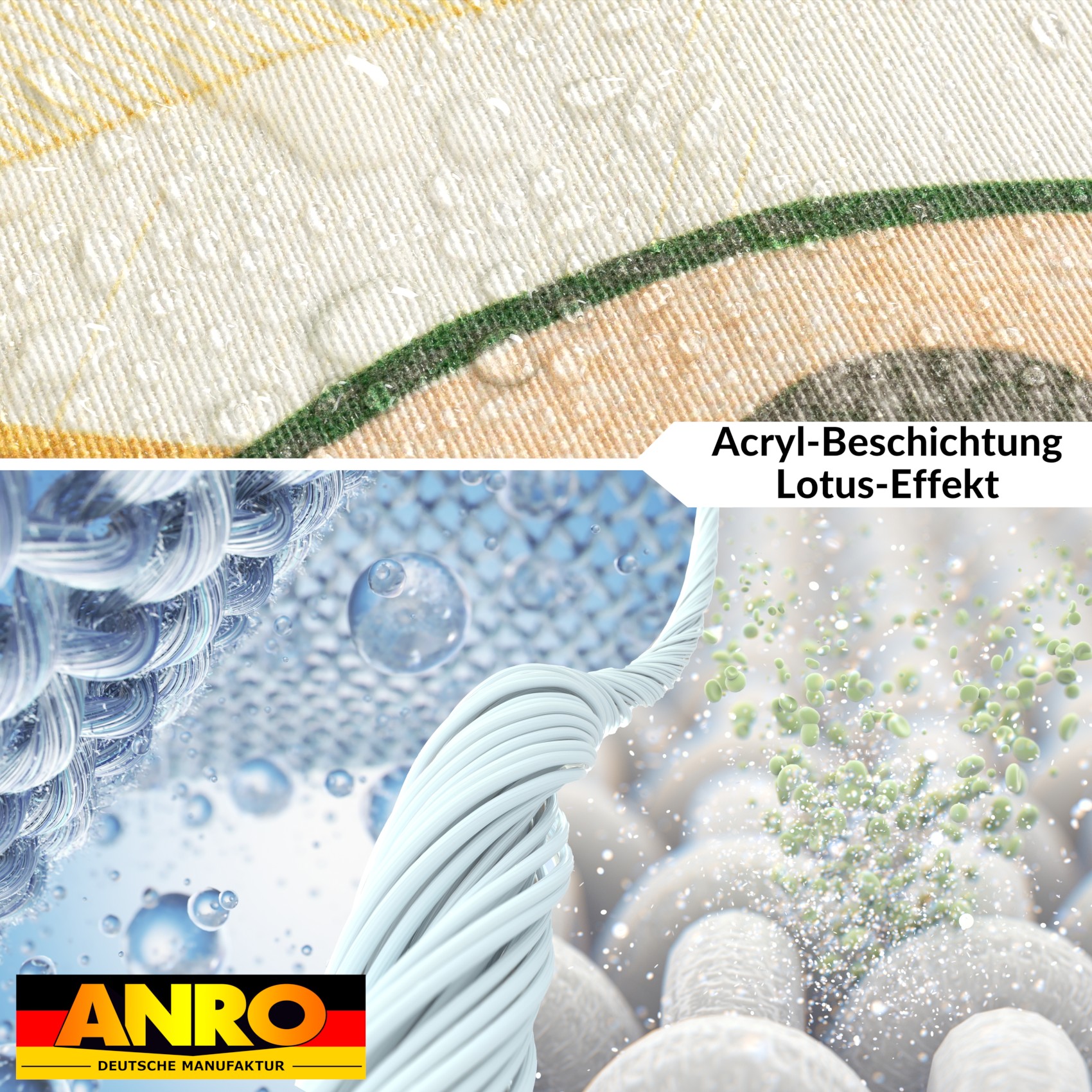 Tischdecke abwaschbar Tischtuch Tischwäsche Gartentischdecke Stofftischdecke Baumwolle Polyester Helena