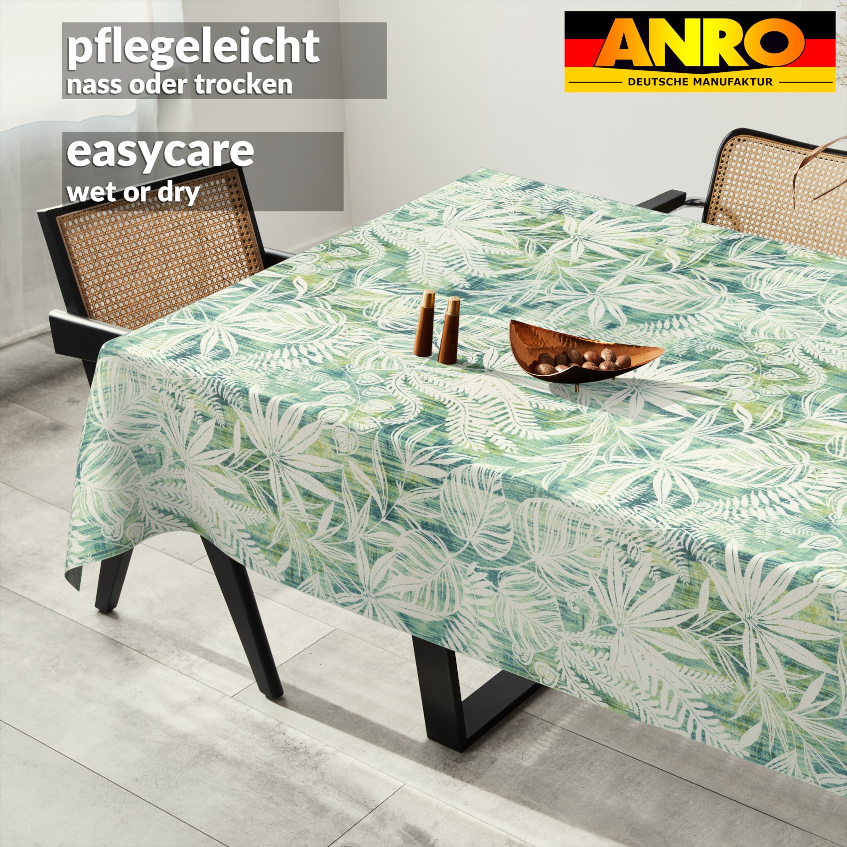 GTGANNA-53_SQ_91 Tischdecke abwaschbar Tischtuch Tischwäsche Gartentischdecke Stofftischdecke Baumwolle Polyester Athena