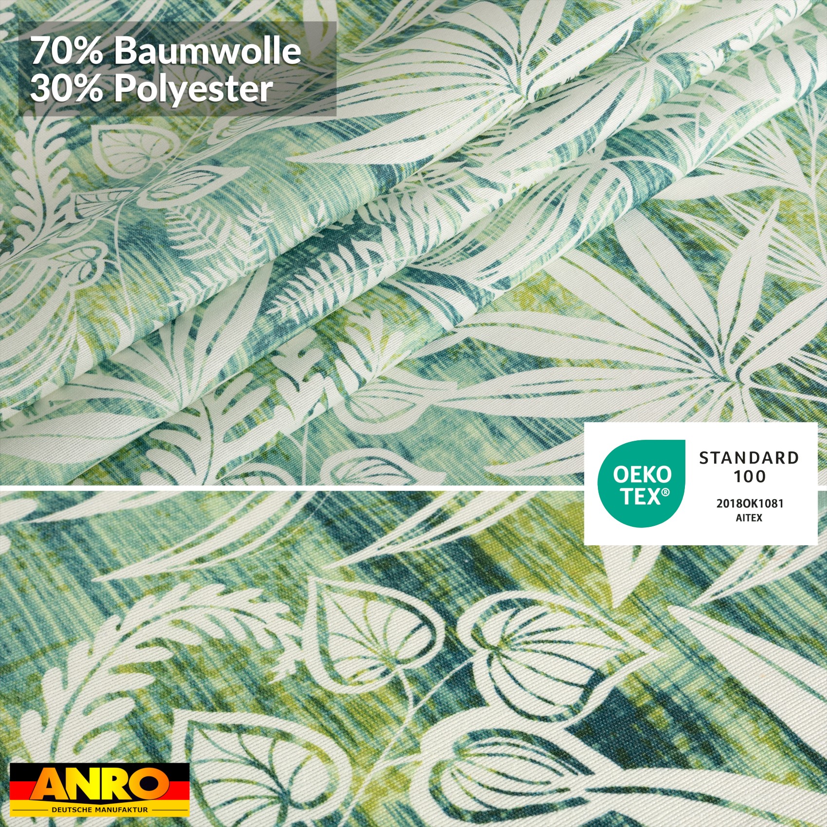 GTGANNA-53_80 Tischdecke abwaschbar Tischtuch Tischwäsche Gartentischdecke Stofftischdecke Baumwolle Polyester Athena