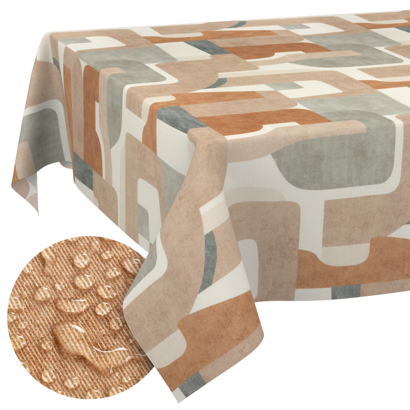 Tischdecke abwaschbar Tischtuch Tischwäsche Gartentischdecke Stofftischdecke Baumwolle Polyester Daphne