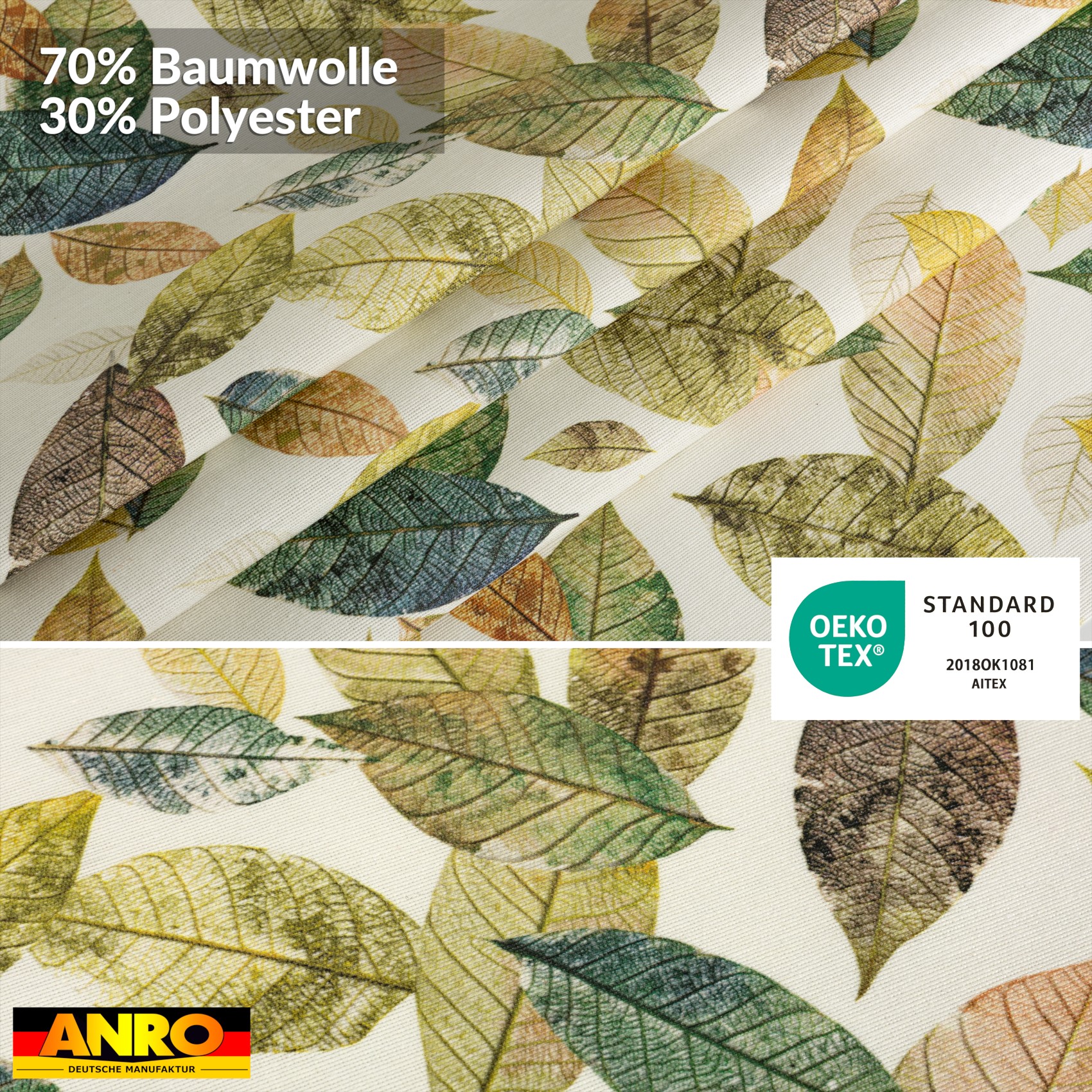 GTGANNA-55_80 Tischdecke abwaschbar Tischtuch Tischwäsche Gartentischdecke Stofftischdecke Baumwolle Polyester Penelope