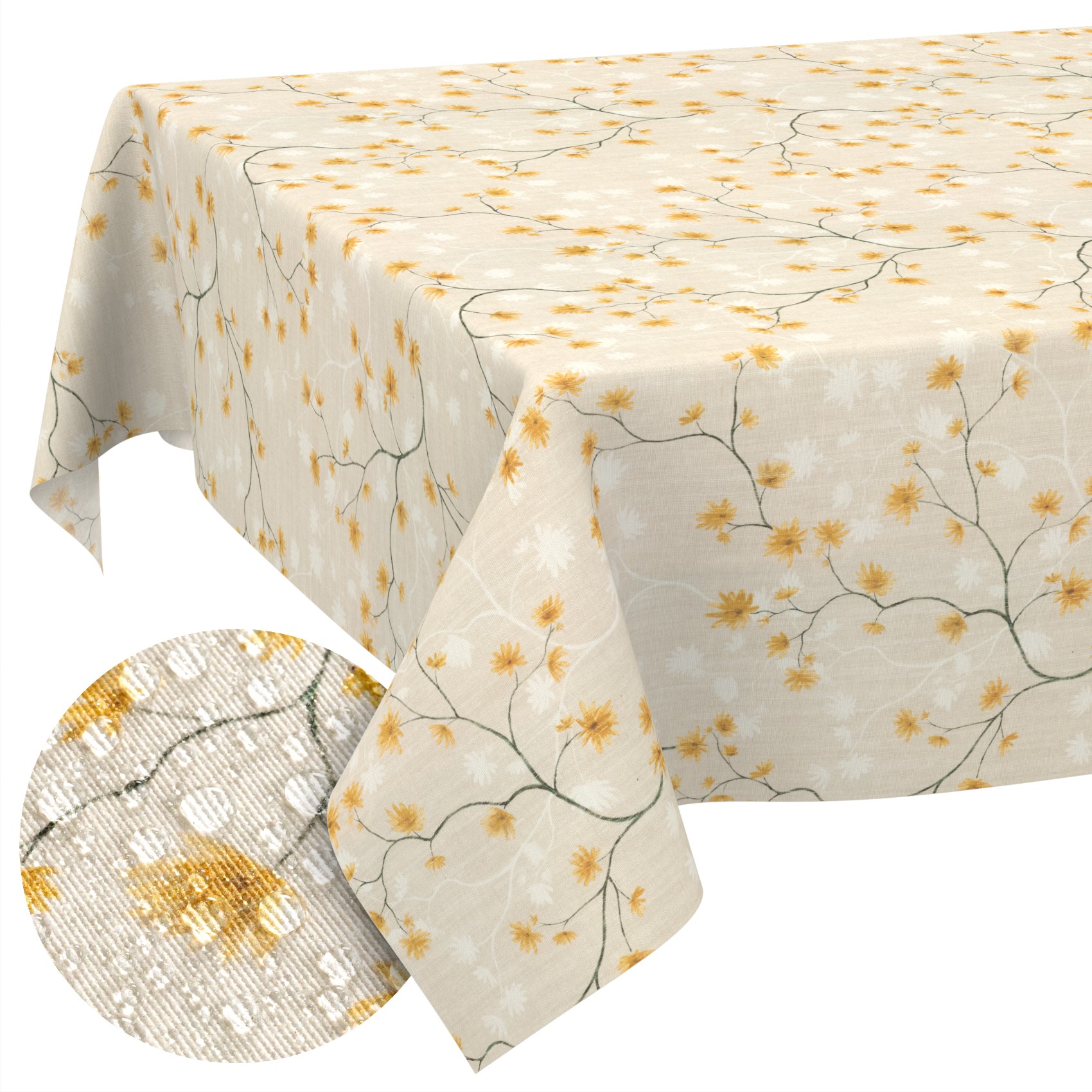 GTGANNA-56_SQ_11 Tischdecke abwaschbar Tischtuch Tischwäsche Gartentischdecke Stofftischdecke Baumwolle Polyester Callista