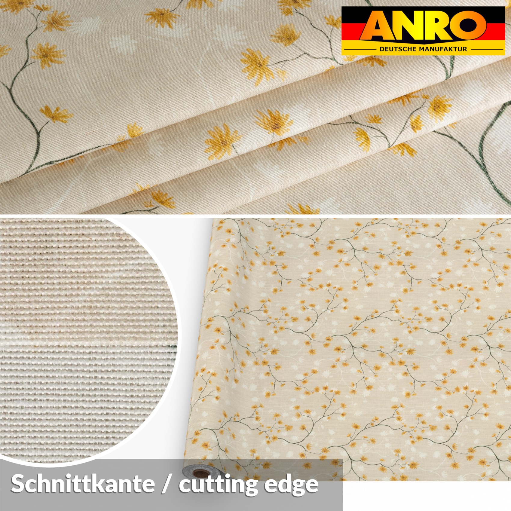 GTGANNA-56_30 Tischdecke abwaschbar Tischtuch Tischwäsche Gartentischdecke Stofftischdecke Baumwolle Polyester Callista