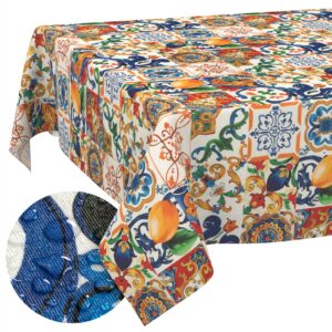 Tischdecke abwaschbar Tischtuch Tischwäsche Gartentischdecke Stofftischdecke Baumwolle Polyester Thalia