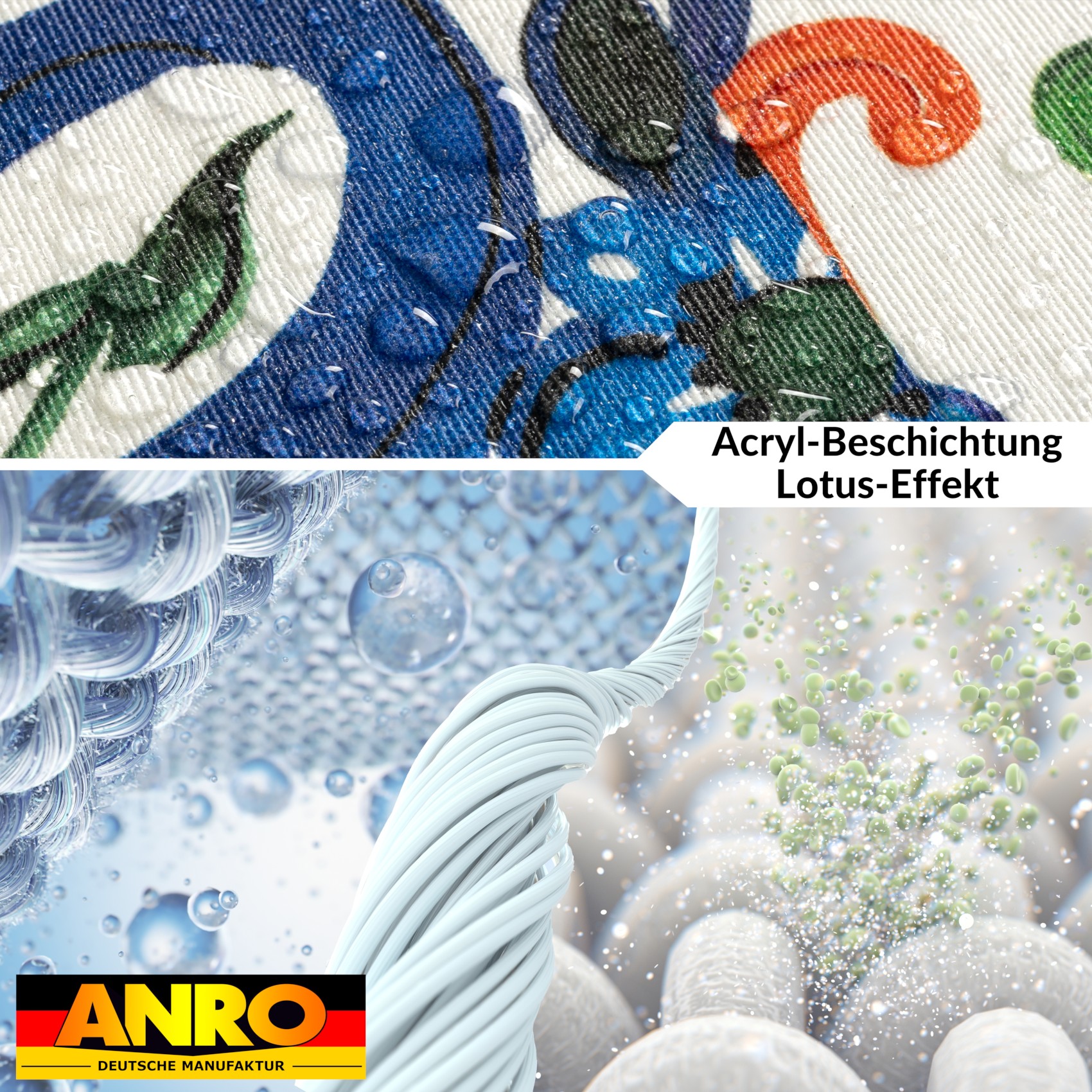 GTGANNA-58_40 Tischdecke abwaschbar Tischtuch Tischwäsche Gartentischdecke Stofftischdecke Baumwolle Polyester Thalia