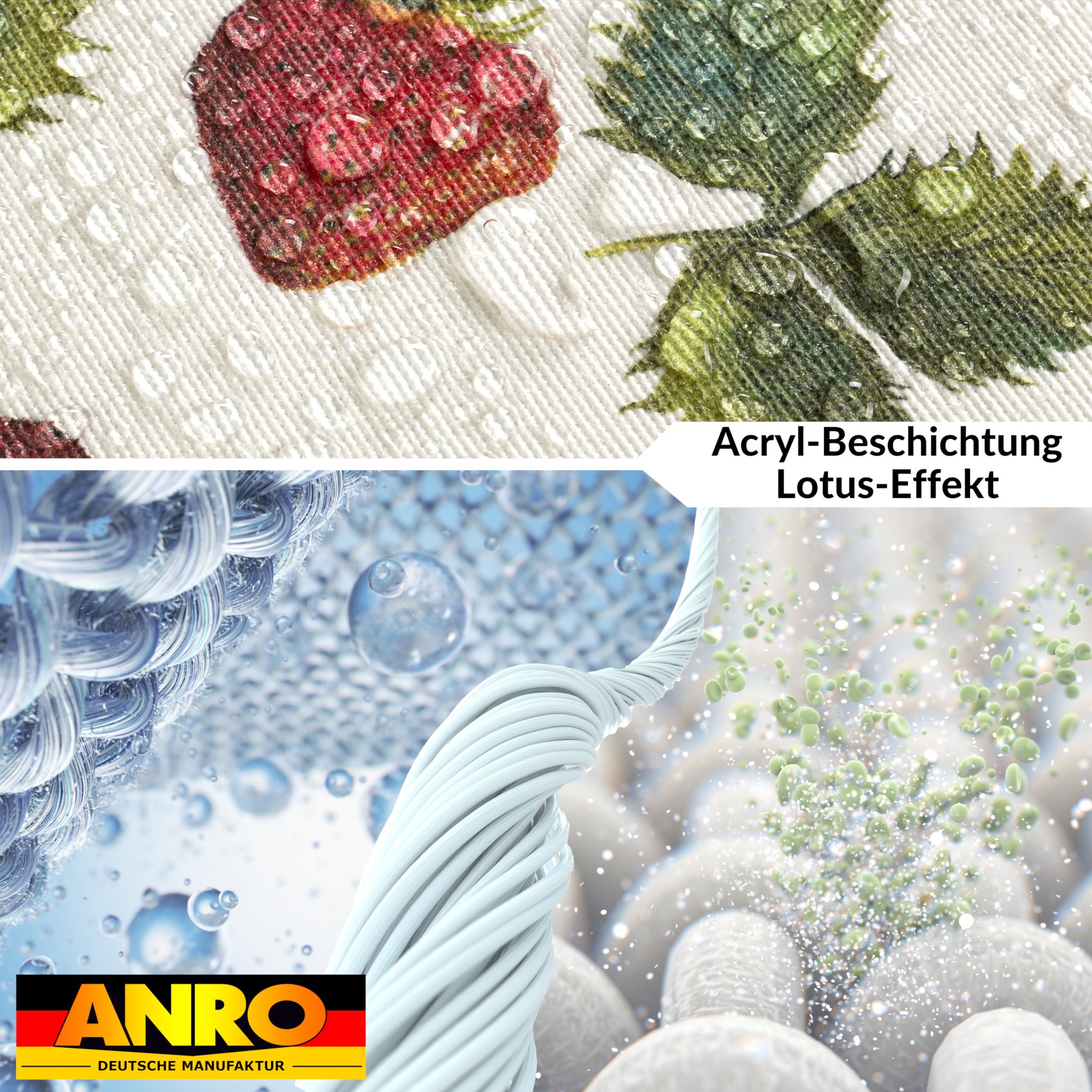 GTGANNA-59_40 Tischdecke abwaschbar Tischtuch Tischwäsche Gartentischdecke Stofftischdecke Baumwolle Polyester Iris