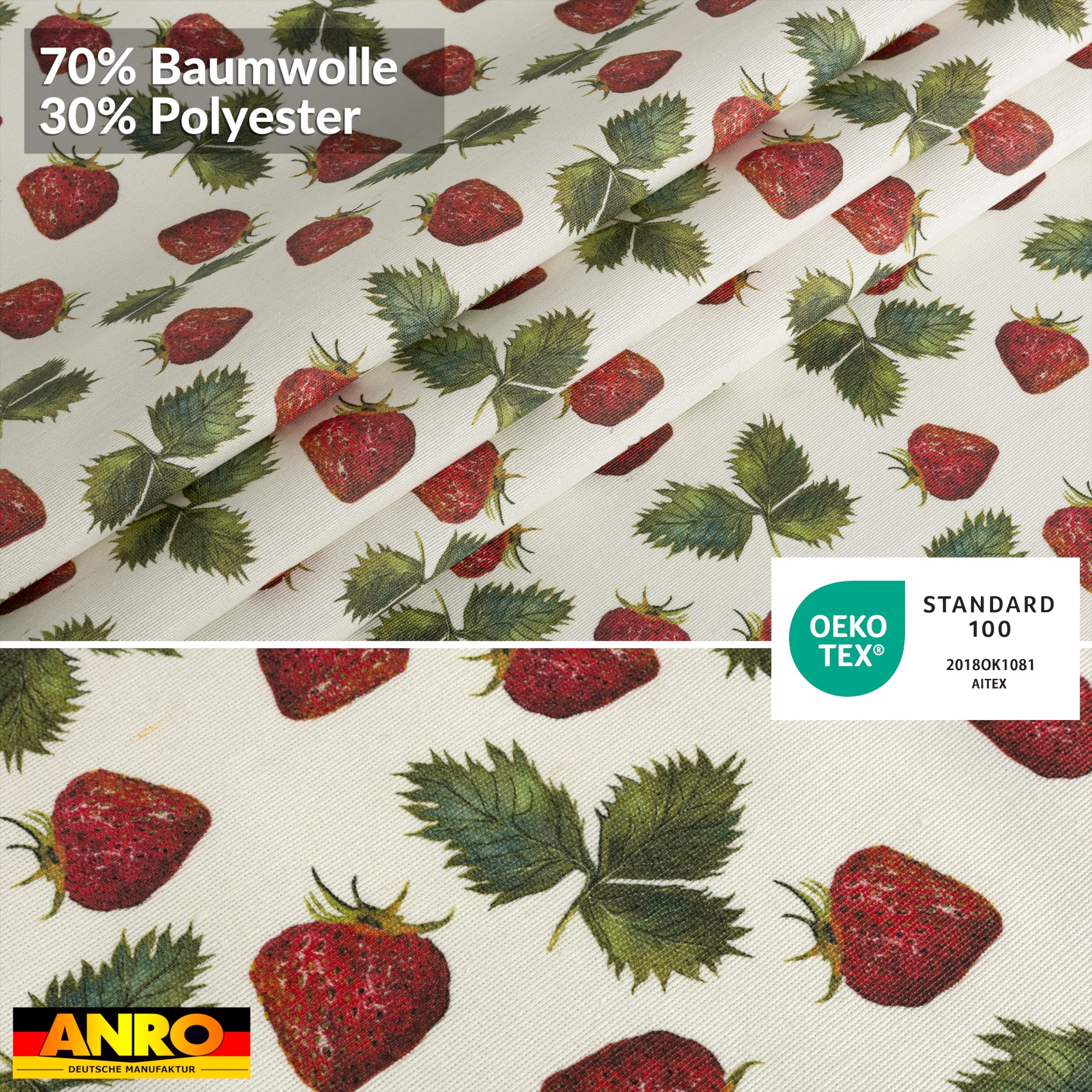 GTGANNA-59_80 Tischdecke abwaschbar Tischtuch Tischwäsche Gartentischdecke Stofftischdecke Baumwolle Polyester Iris