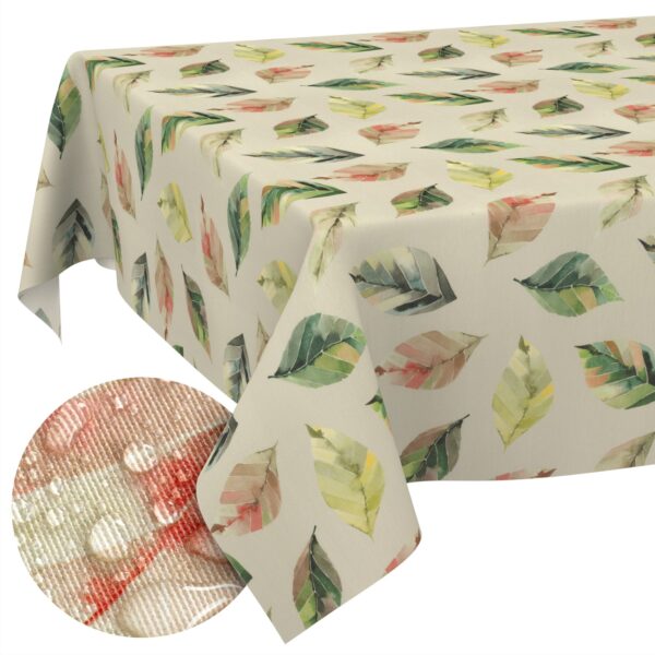 Tischdecke abwaschbar Tischtuch Tischwäsche Gartentischdecke Stofftischdecke Baumwolle Polyester Aurora