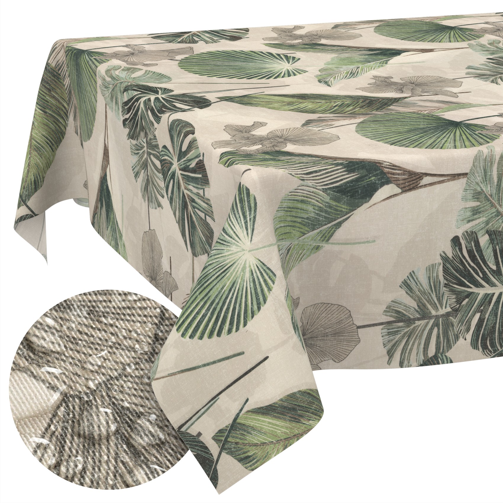 GTGANNA-61_SQ_11 Tischdecke abwaschbar Tischtuch Tischwäsche Gartentischdecke Stofftischdecke Baumwolle Polyester Lucia