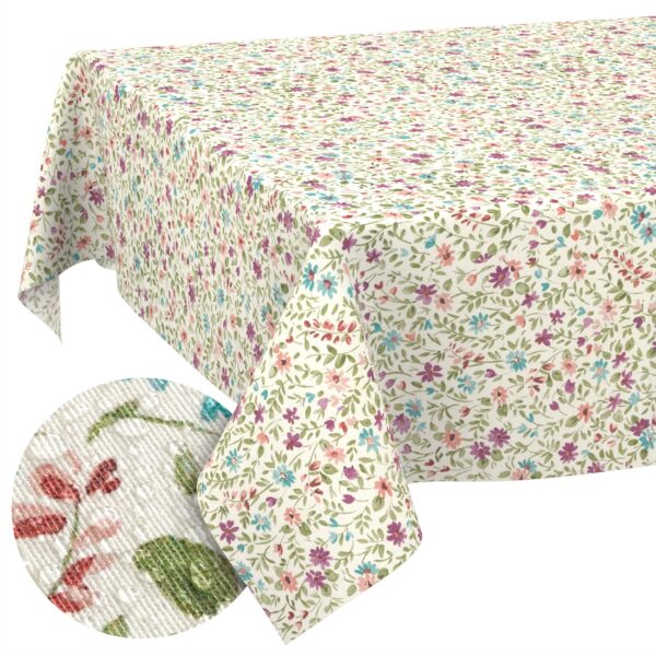 Tischdecke abwaschbar Tischtuch Tischwäsche Gartentischdecke Stofftischdecke Baumwolle Polyester Giovanna