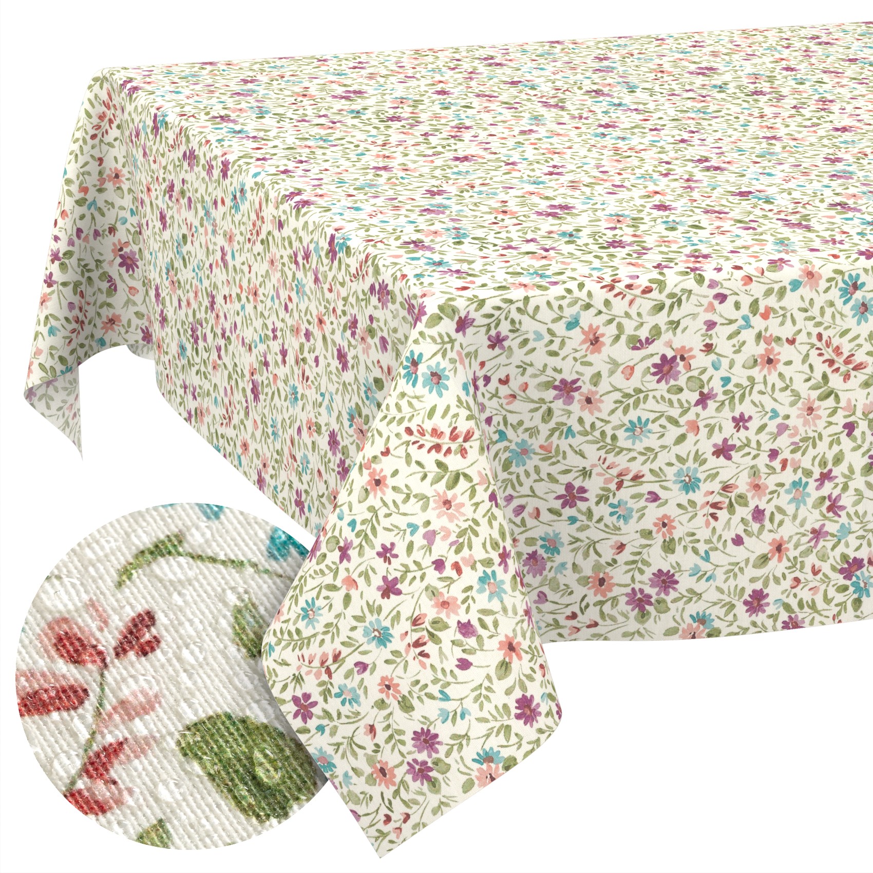 GTGANNA-62_SQ_11 Tischdecke abwaschbar Tischtuch Tischwäsche Gartentischdecke Stofftischdecke Baumwolle Polyester Giovanna