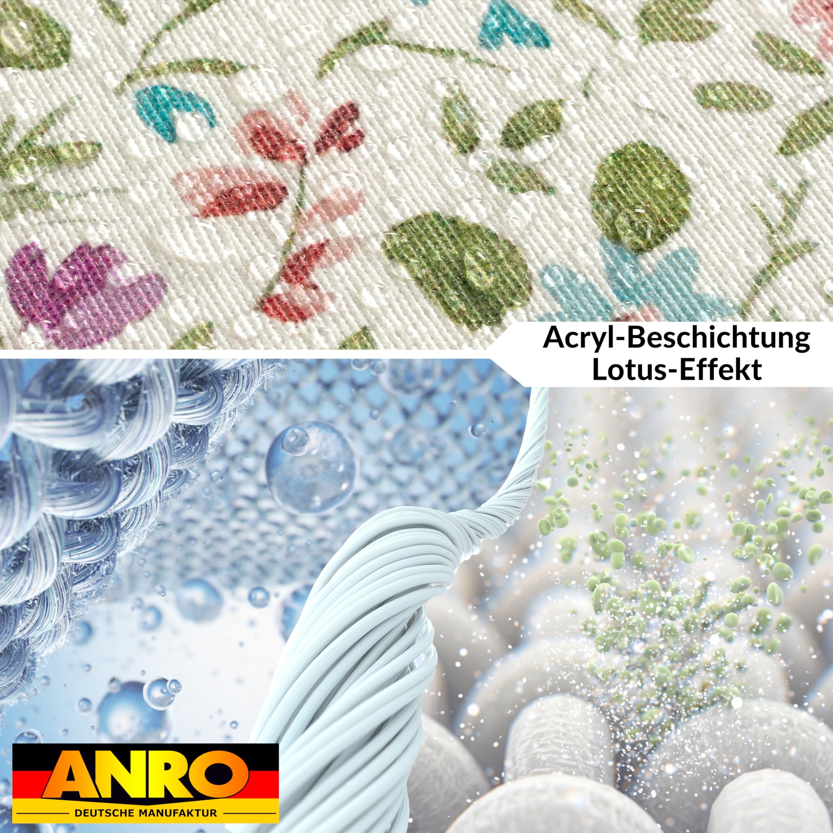 GTGANNA-62_40 Tischdecke abwaschbar Tischtuch Tischwäsche Gartentischdecke Stofftischdecke Baumwolle Polyester Giovanna