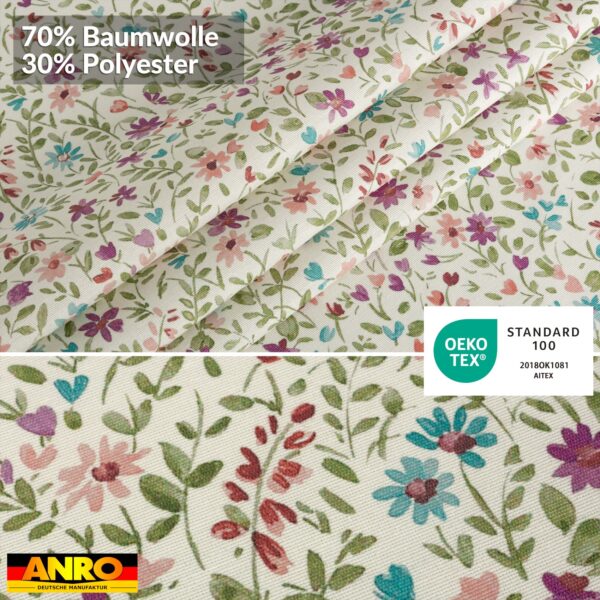 Tischdecke abwaschbar Tischtuch Tischwäsche Gartentischdecke Stofftischdecke Baumwolle Polyester Giovanna