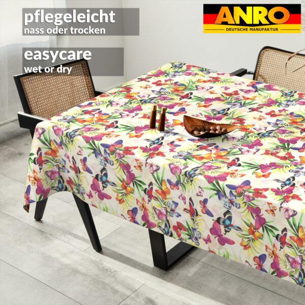 Tischdecke abwaschbar Tischtuch Tischwäsche Gartentischdecke Stofftischdecke Baumwolle Polyester Chiara