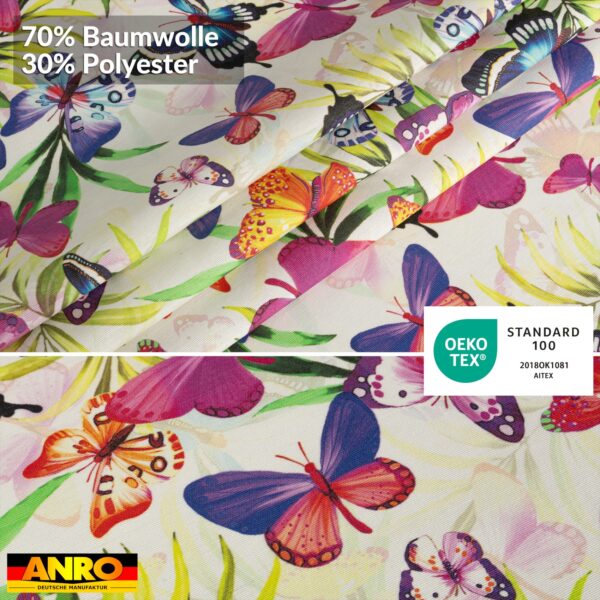 Tischdecke abwaschbar Tischtuch Tischwäsche Gartentischdecke Stofftischdecke Baumwolle Polyester Chiara