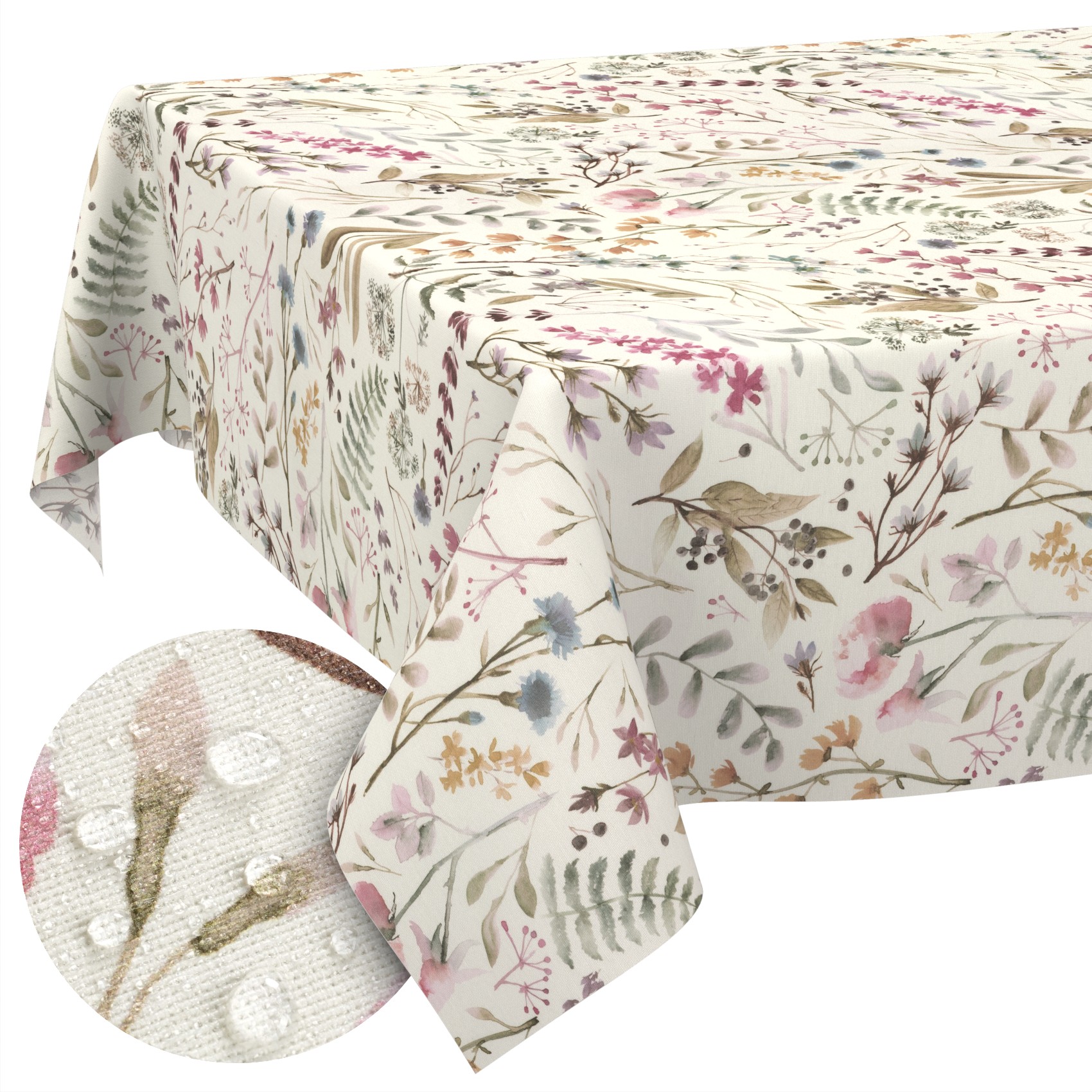 GTGANNA-64_SQ_11 Tischdecke abwaschbar Tischtuch Tischwäsche Gartentischdecke Stofftischdecke Baumwolle Polyester Giulia