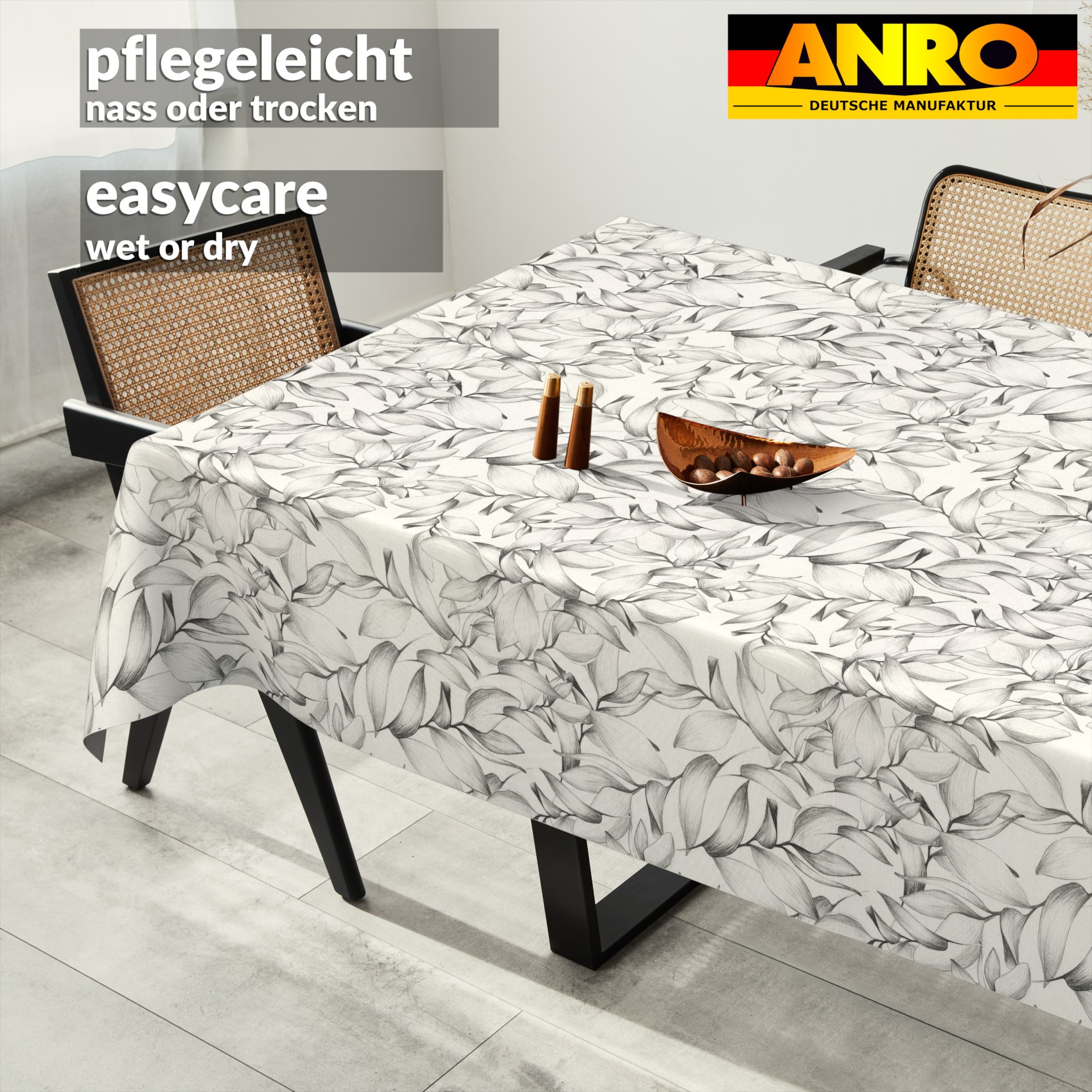 GTGANNA-65_SQ_91 Tischdecke abwaschbar Tischtuch Tischwäsche Gartentischdecke Stofftischdecke Baumwolle Polyester Chloe