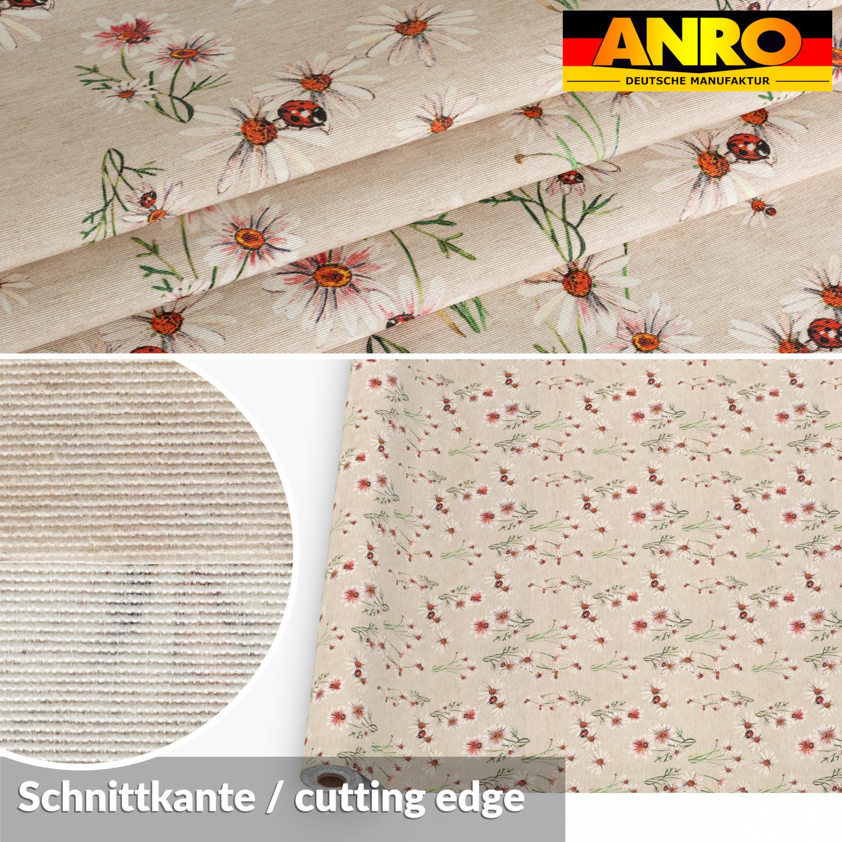 GTGANNA-66_30 Tischdecke abwaschbar Tischtuch Tischwäsche Gartentischdecke Stofftischdecke Baumwolle Polyester Fortuna