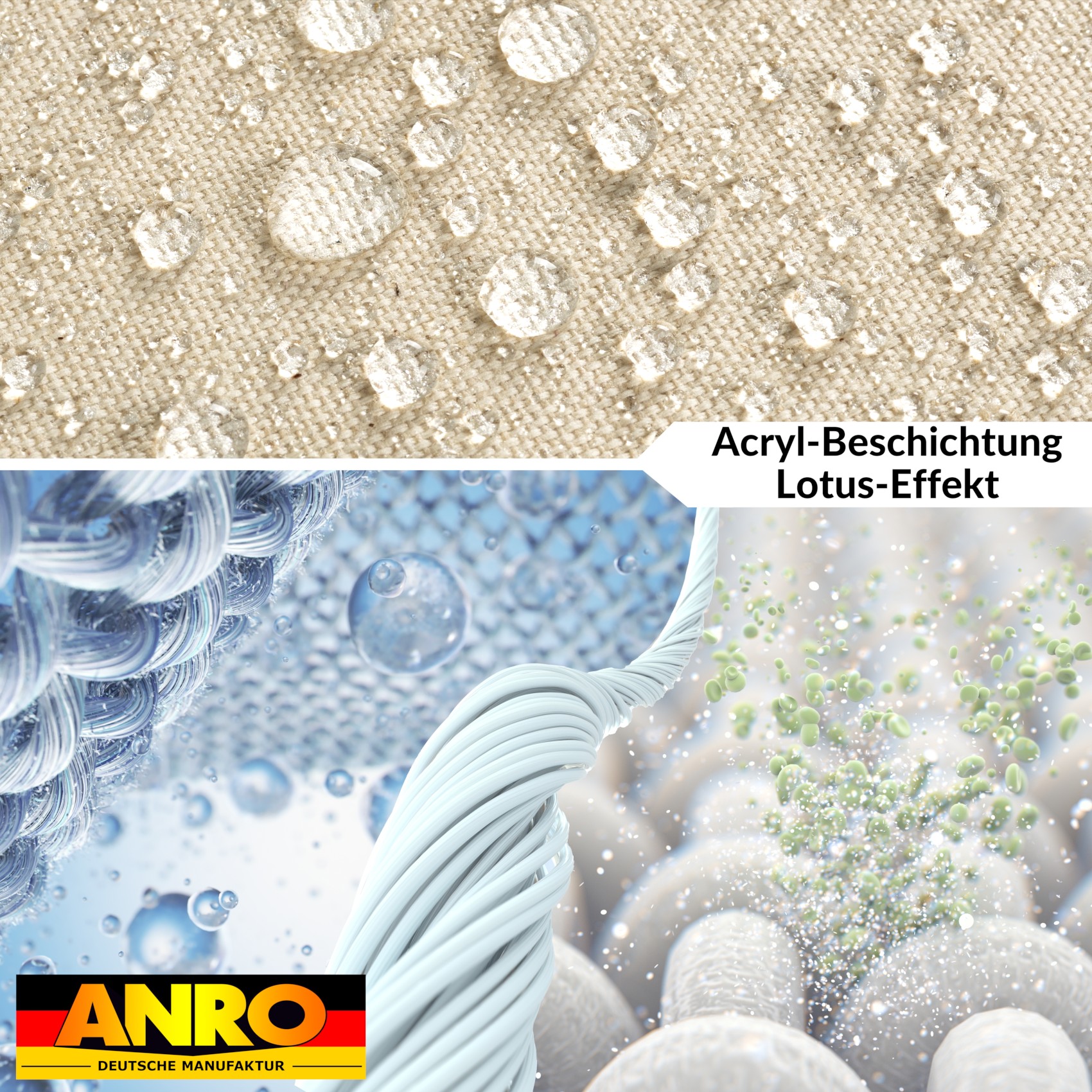 GTGANNA-101_40 Tischdecke abwaschbar Tischtuch Tischwäsche Gartentischdecke Stofftischdecke Leinenoptik Baumwolle Leinen Uni Natur