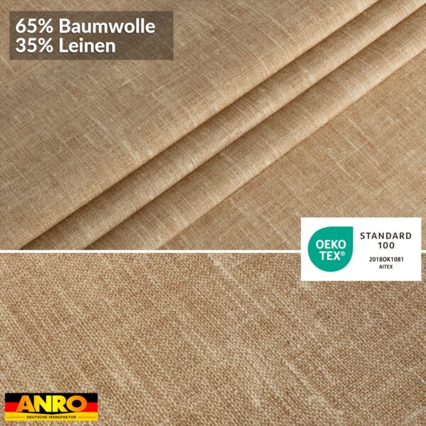 Tischdecke abwaschbar Tischtuch Tischwäsche Gartentischdecke Stofftischdecke Leinenoptik Baumwolle Leinen Uni Sand
