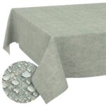 Tischdecke abwaschbar Tischtuch Tischwäsche Gartentischdecke Stofftischdecke Leinenoptik Baumwolle Leinen Uni Blau