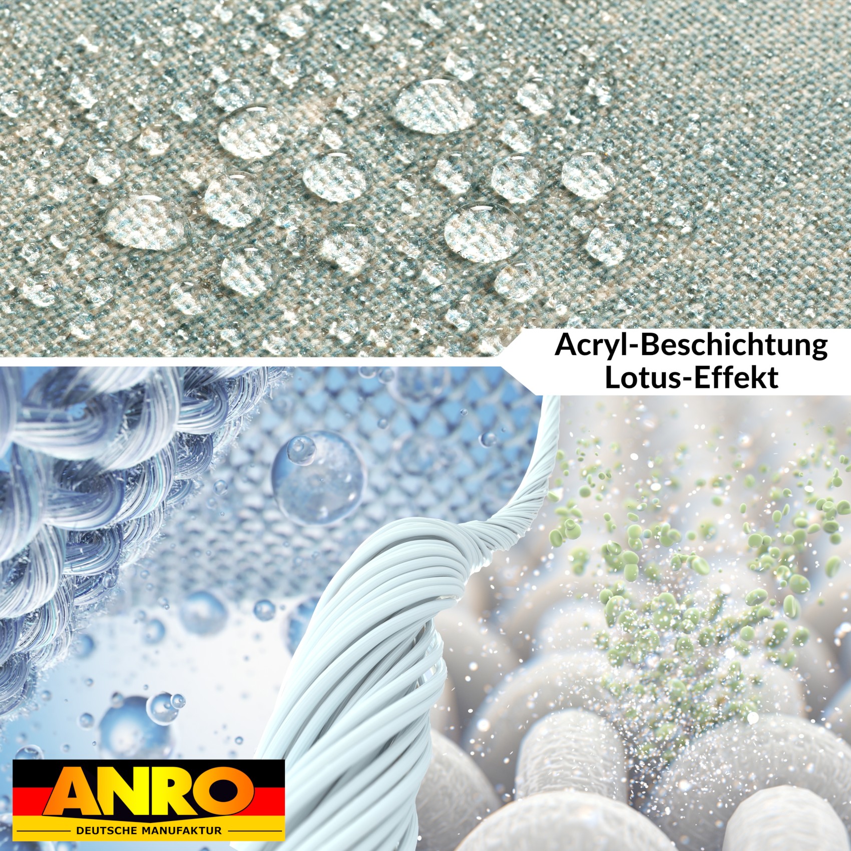 GTGANNA-106_40 Tischdecke abwaschbar Tischtuch Tischwäsche Gartentischdecke Stofftischdecke Leinenoptik Baumwolle Leinen Uni Blau