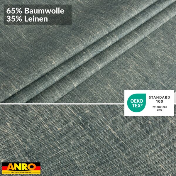 Tischdecke abwaschbar Tischtuch Tischwäsche Gartentischdecke Stofftischdecke Leinenoptik Baumwolle Leinen Uni Petrol