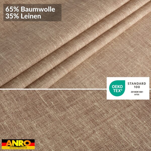 Tischdecke abwaschbar Tischtuch Tischwäsche Gartentischdecke Stofftischdecke Leinenoptik Baumwolle Leinen Uni Hellbraun