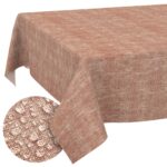 Tischdecke abwaschbar Tischtuch Tischwäsche Gartentischdecke Stofftischdecke Leinenoptik Baumwolle Leinen Uni Rot