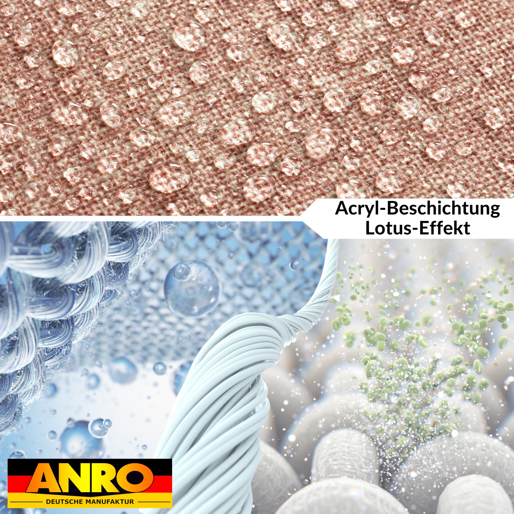 GTGANNA-109_40 Tischdecke abwaschbar Tischtuch Tischwäsche Gartentischdecke Stofftischdecke Leinenoptik Baumwolle Leinen Uni Rot