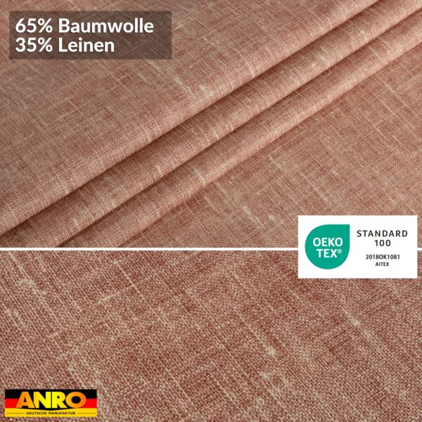 Tischdecke abwaschbar Tischtuch Tischwäsche Gartentischdecke Stofftischdecke Leinenoptik Baumwolle Leinen Uni Rot