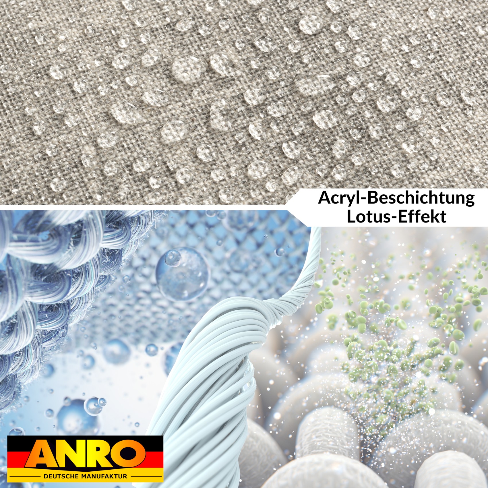 GTGANNA-111_40 Tischdecke abwaschbar Tischtuch Tischwäsche Gartentischdecke Stofftischdecke Leinenoptik Baumwolle Leinen Uni Grau