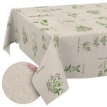 Tischdecke aus Stoff Textil Tischwäsche abwaschbar Tischtuch Baumwolle Polyester Aromatic Bio In-/Outdoor Tischdecke