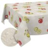 Tischdecke aus Stoff Textil Tischwäsche abwaschbar Tischtuch Baumwolle Polyester Apple In-/Outdoor Tischdecke