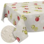 Tischdecke aus Stoff Textil Tischwäsche abwaschbar Tischtuch Baumwolle Polyester Apple In-/Outdoor Tischdecke
