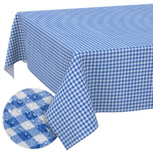Tischdecke aus Stoff Textil Tischwäsche abwaschbar Tischtuch Baumwolle Polyester Vichy Blue In-/Outdoor Tischdecke