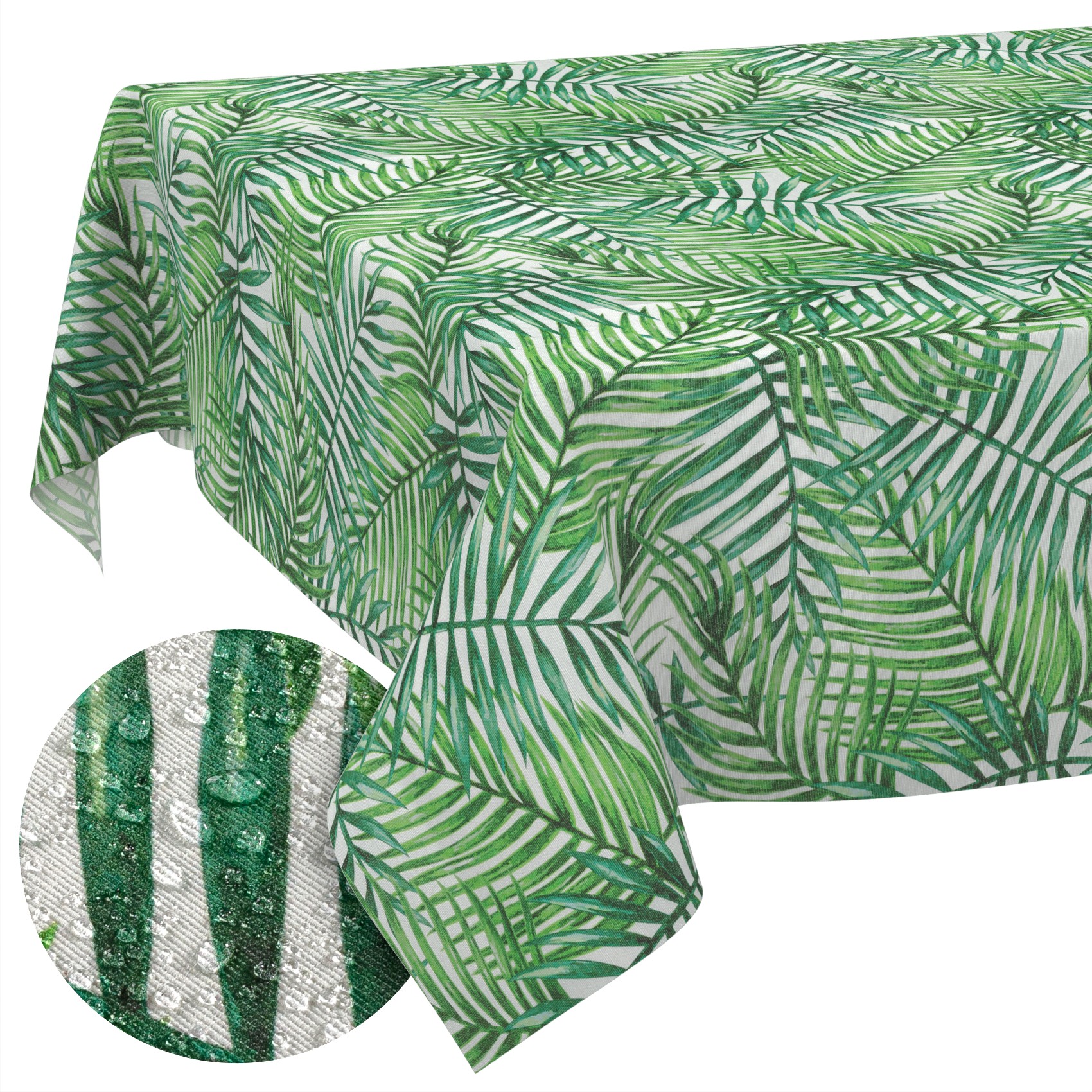 GTGANNA-03_SQ_10FBK Stoff Tischdecke abwaschbar Tischwäsche Textil Tischtuch Baumwolle Polyester Tropik Outdoor Tischdecke Gartentischdecke